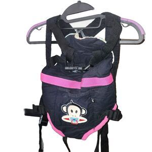 PAUL FRANK SMALL PAUL HTF Y2K Embroidered Monkey Travel Baby Wearing Carrier